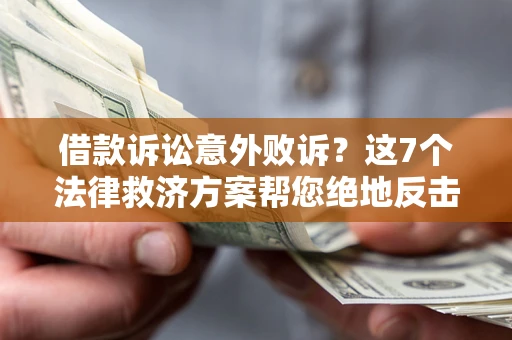 武汉借款诉讼意外败诉？这7个法律救济方案帮您绝地反击！
