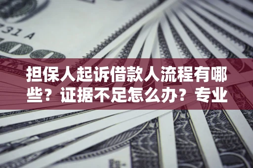 武汉担保人起诉借款人流程有哪些？证据不足怎么办？专业律师解答