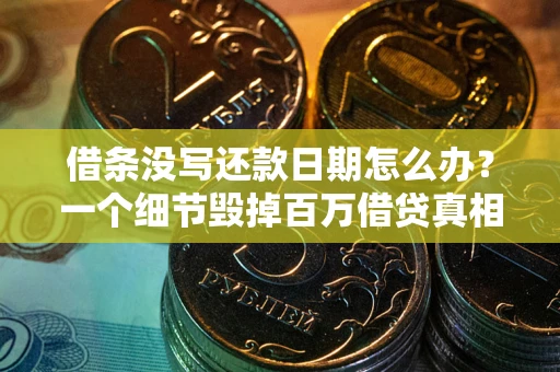 武汉借条没写还款日期怎么办？一个细节毁掉百万借贷真相
