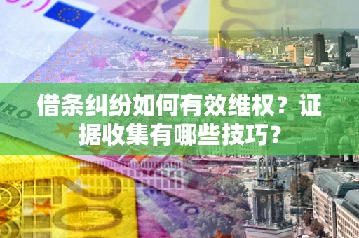 武汉借条纠纷如何有效维权？证据收集有哪些技巧？